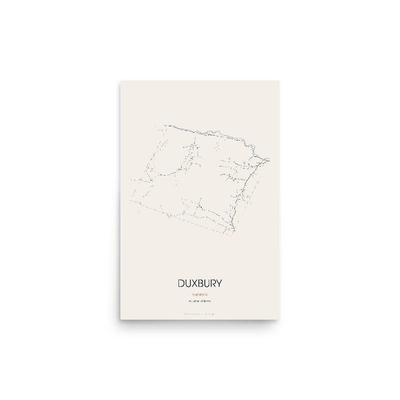 Duxbury Street Map Poster · Linen