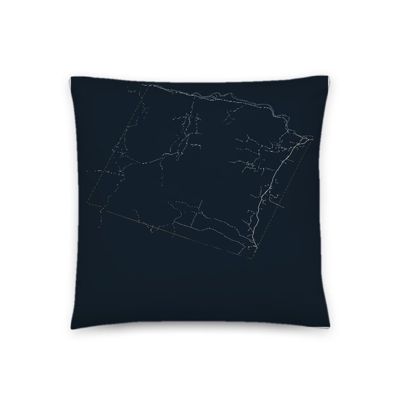 Duxbury Map Throw Pillow