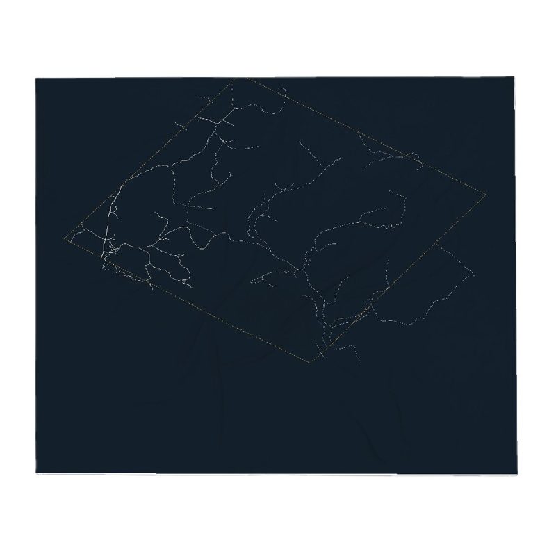 East Haven Street Map Throw Blanket