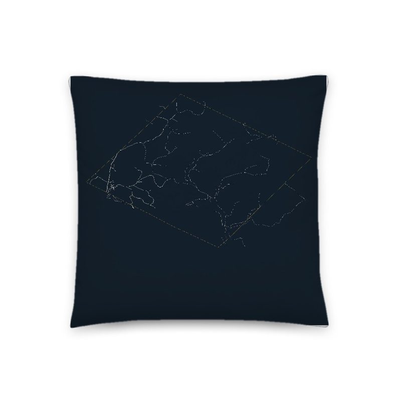 East Haven Map Throw Pillow