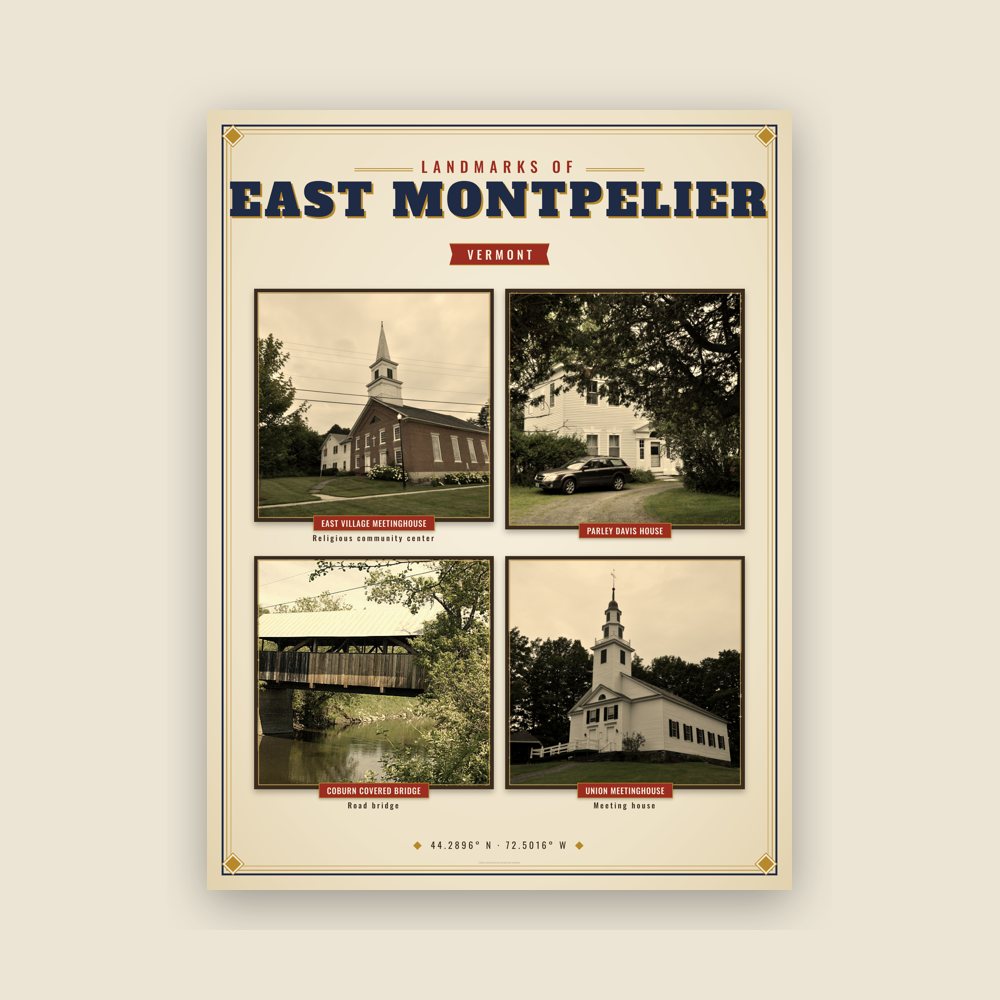 East Montpelier Landmarks Photo Poster