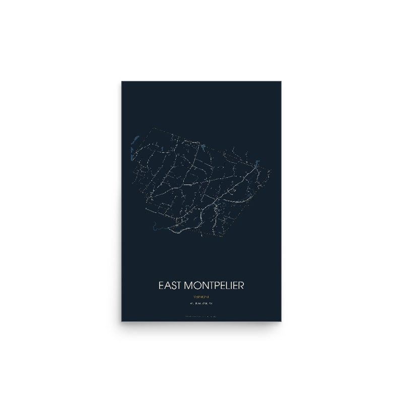 East Montpelier Street Map Poster · Midnight