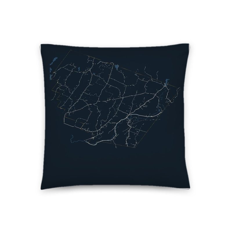 East Montpelier Map Throw Pillow