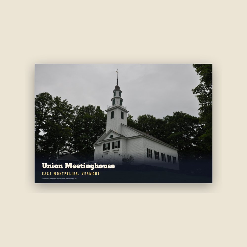 East Montpelier Union Meetinghouse Postcard