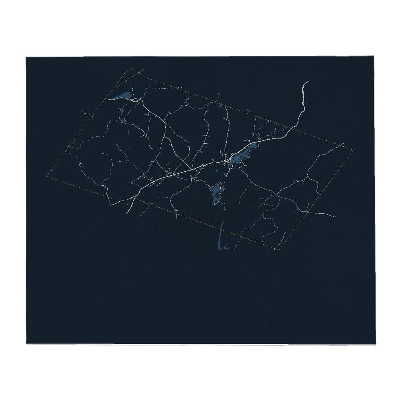 Eden Street Map Throw Blanket