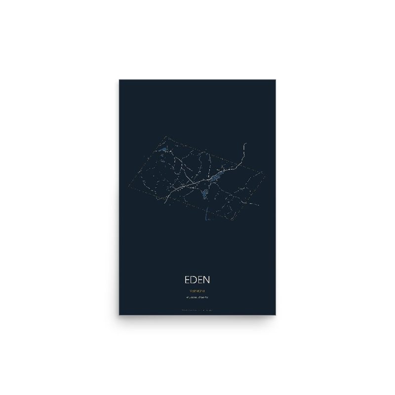 Eden Street Map Poster · Midnight