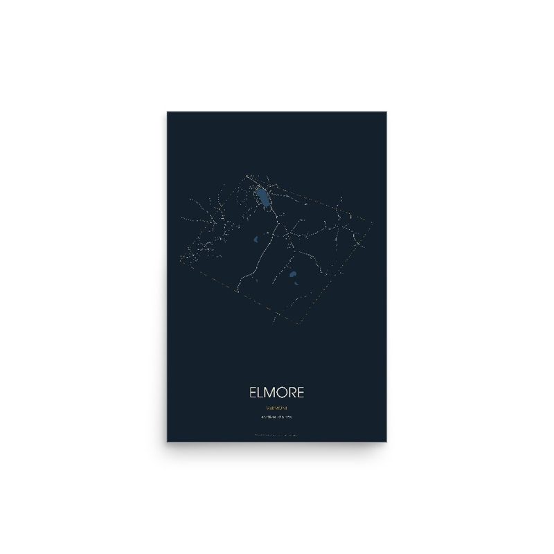 Elmore Street Map Poster · Midnight