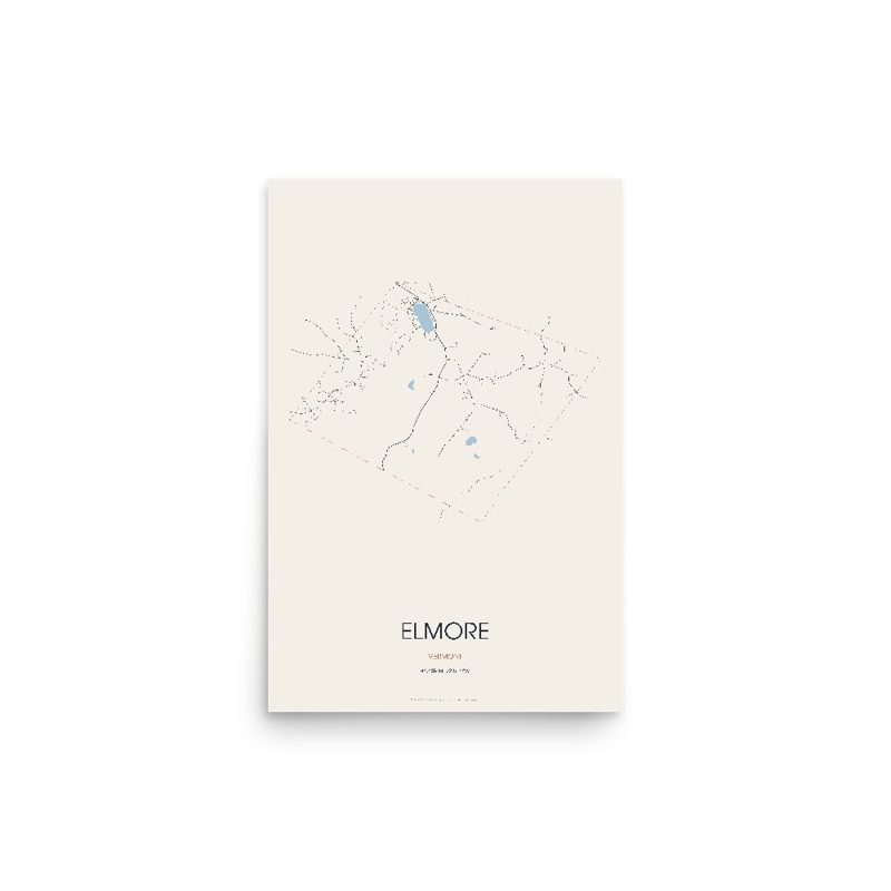 Elmore Street Map Poster · Linen