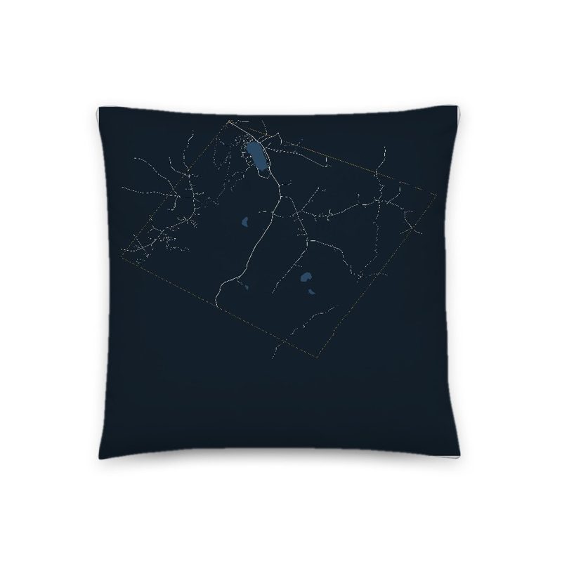 Elmore Map Throw Pillow