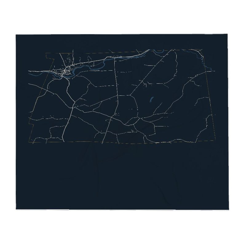Enosburgh Street Map Throw Blanket