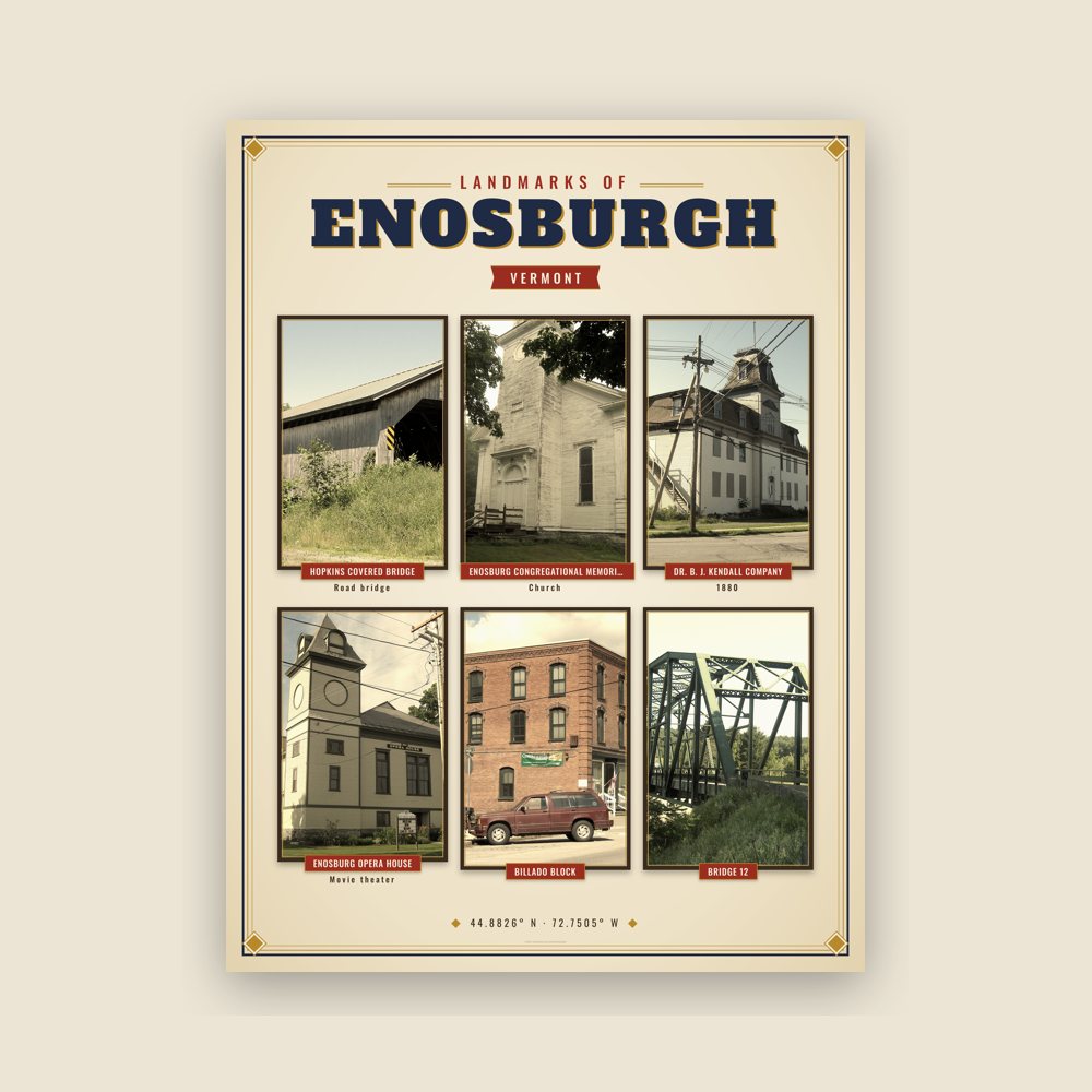Enosburgh Landmarks Photo Poster