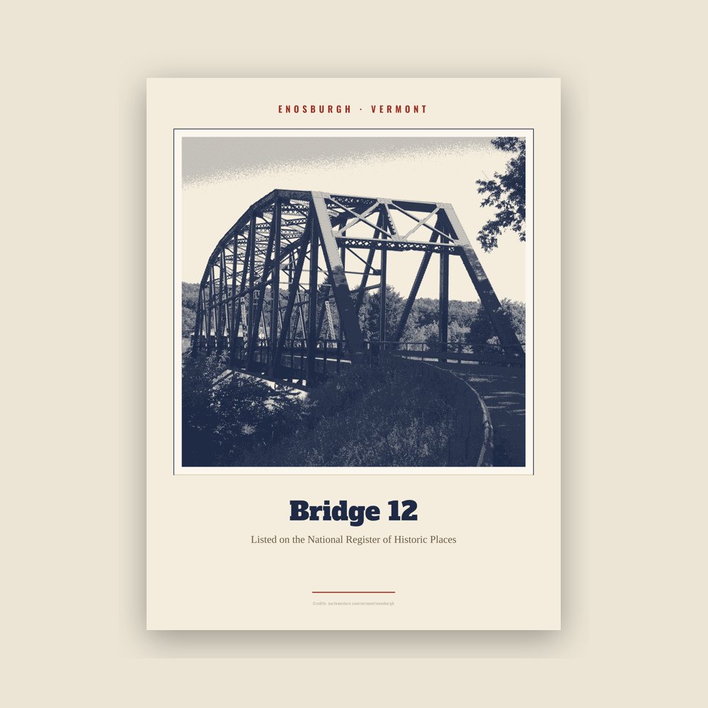 Enosburgh Bridge 12 Landmark Print