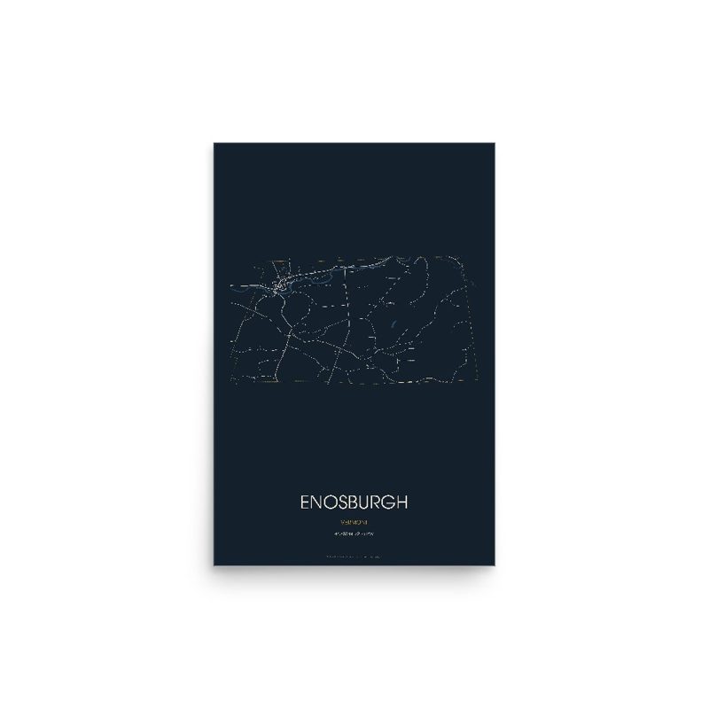 Enosburgh Street Map Poster · Midnight