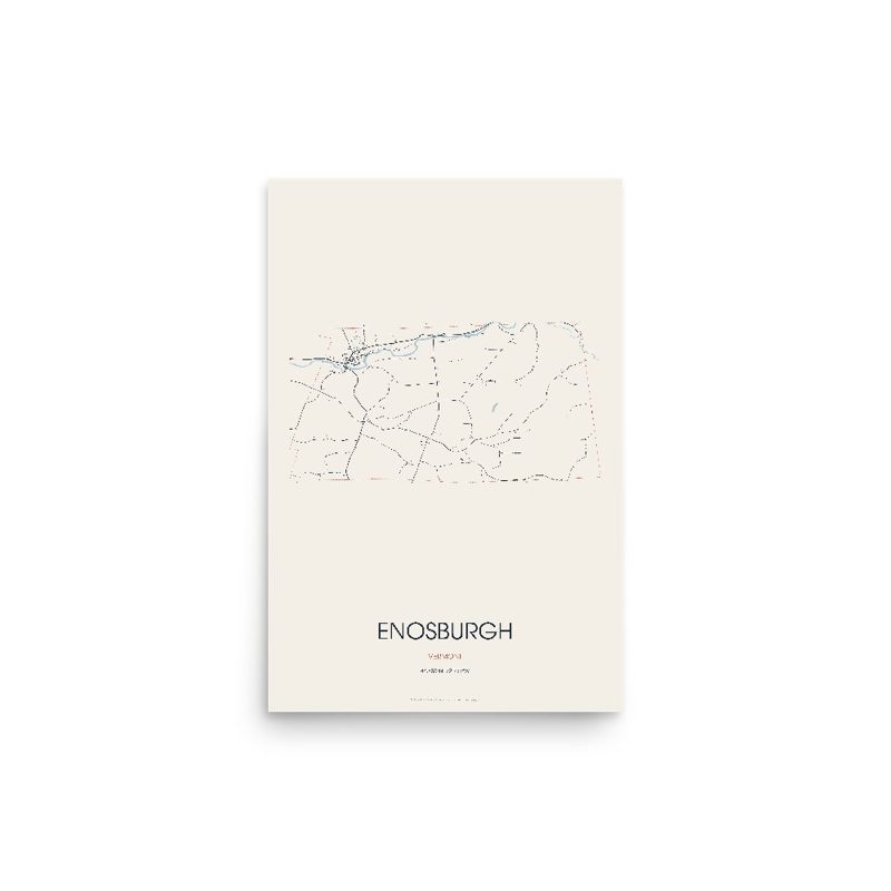 Enosburgh Street Map Poster · Linen