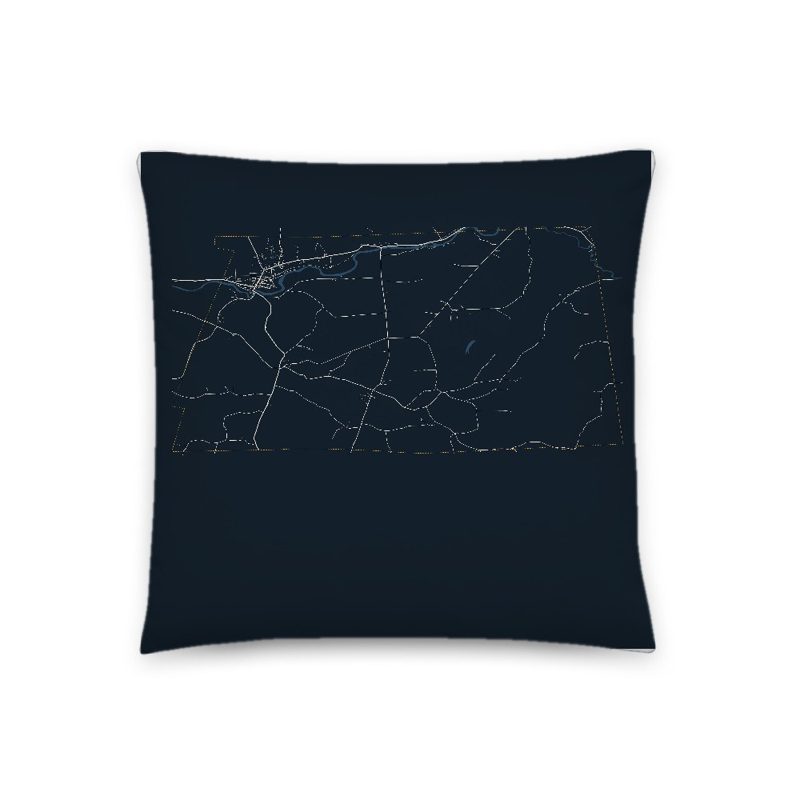 Enosburgh Map Throw Pillow