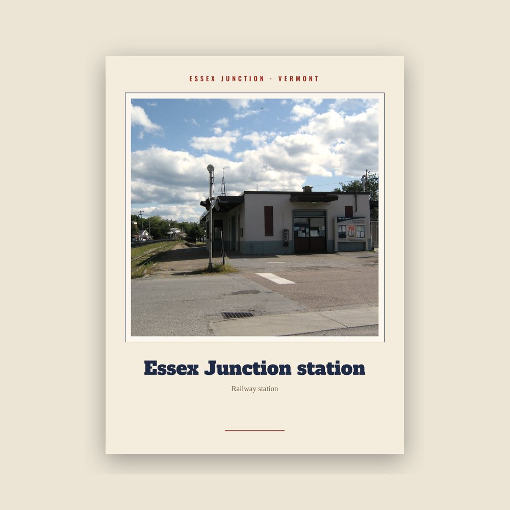 Essex Junction Essex Junction station Landmark Print
