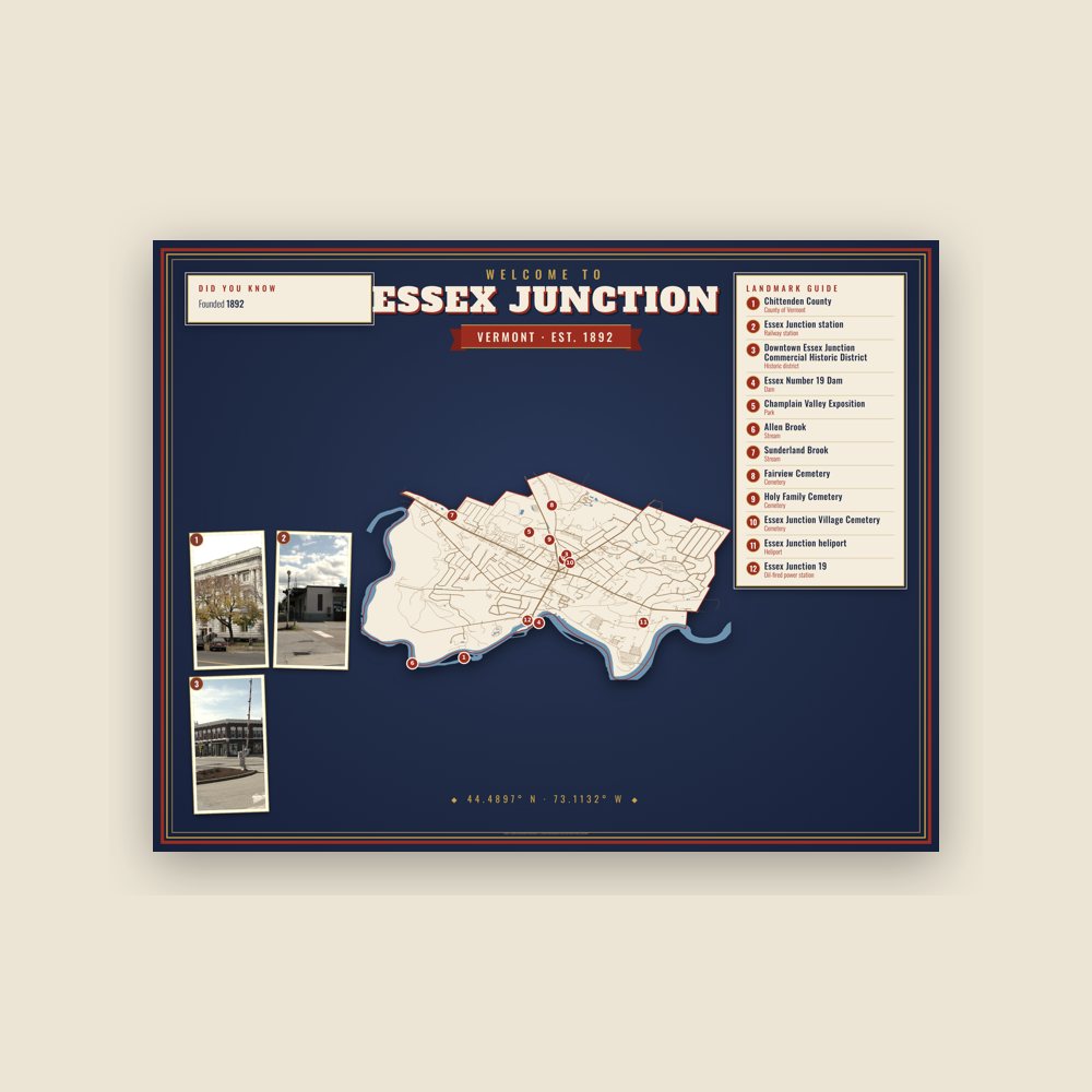 Essex Junction Map Placemat