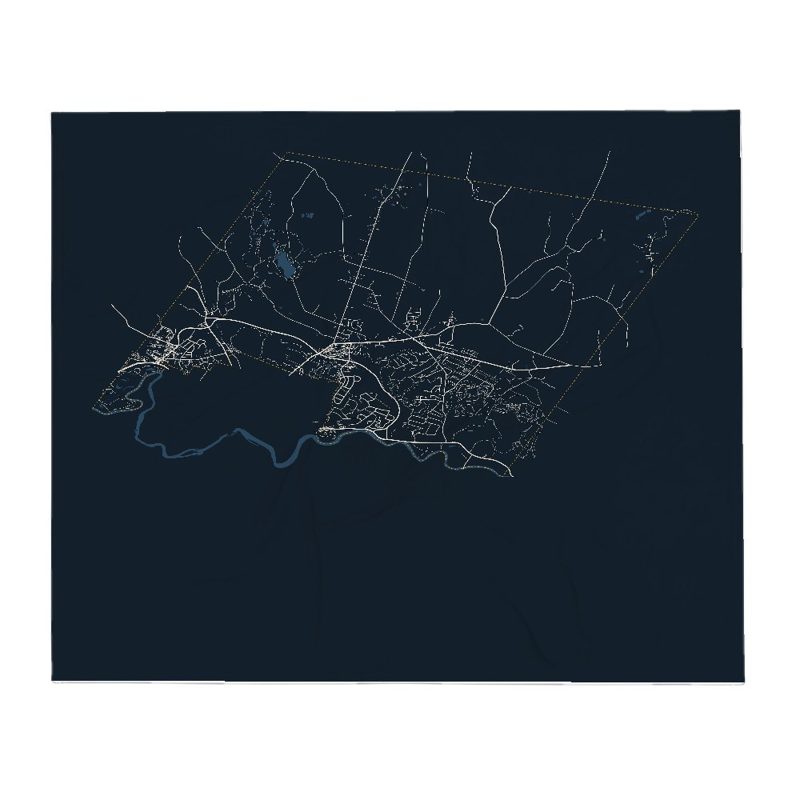 Essex Street Map Throw Blanket