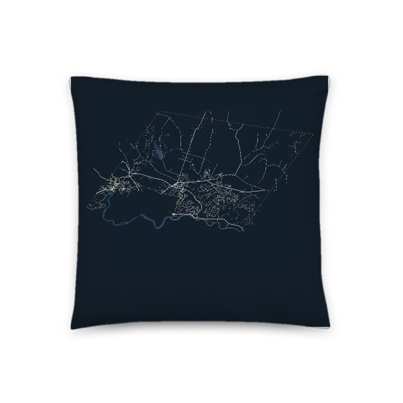 Essex Map Throw Pillow