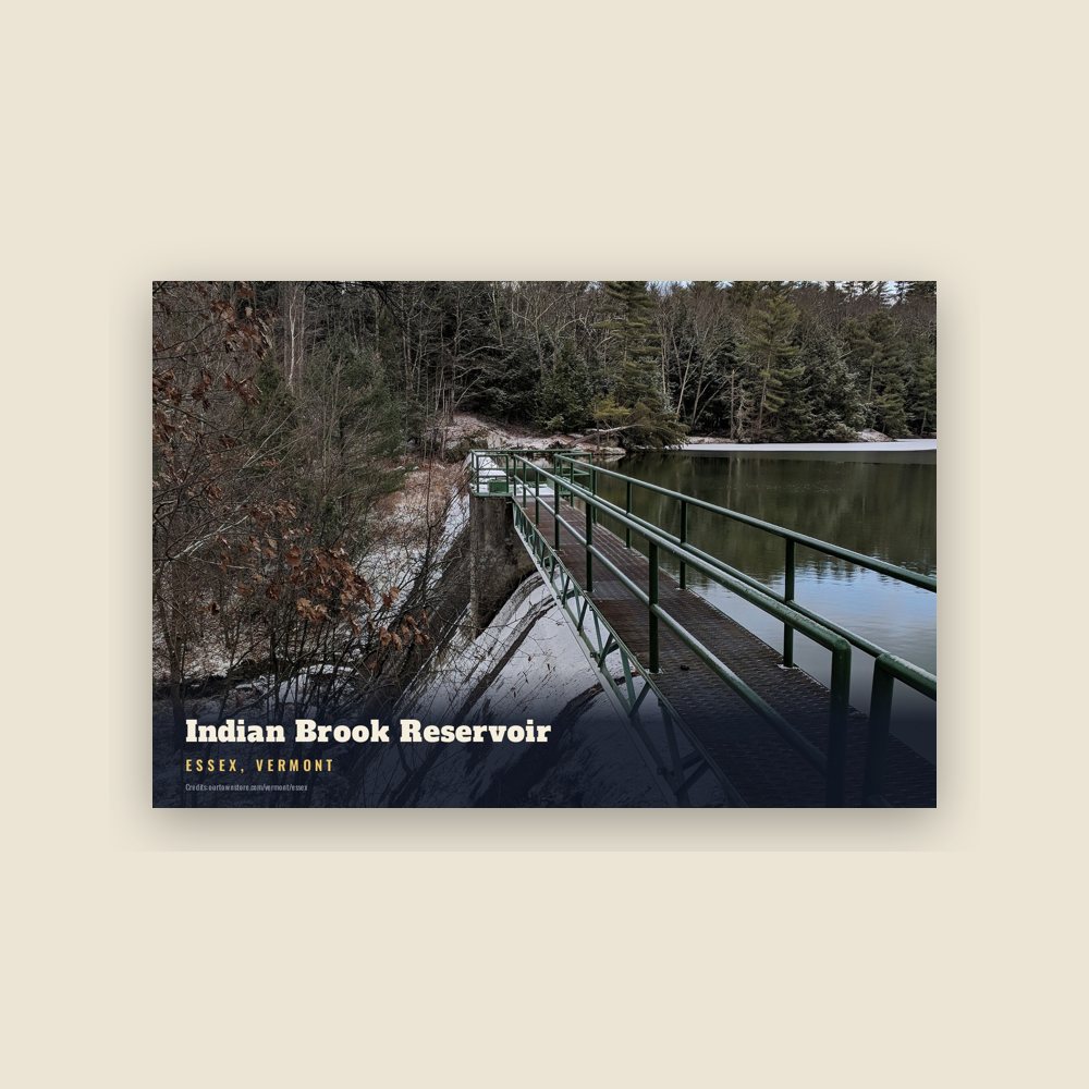 Essex Indian Brook Reservoir Postcard