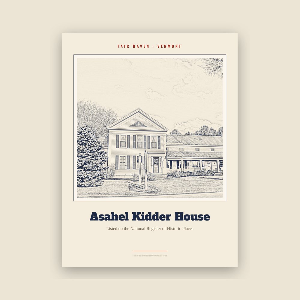 Fair Haven Asahel Kidder House Landmark Print