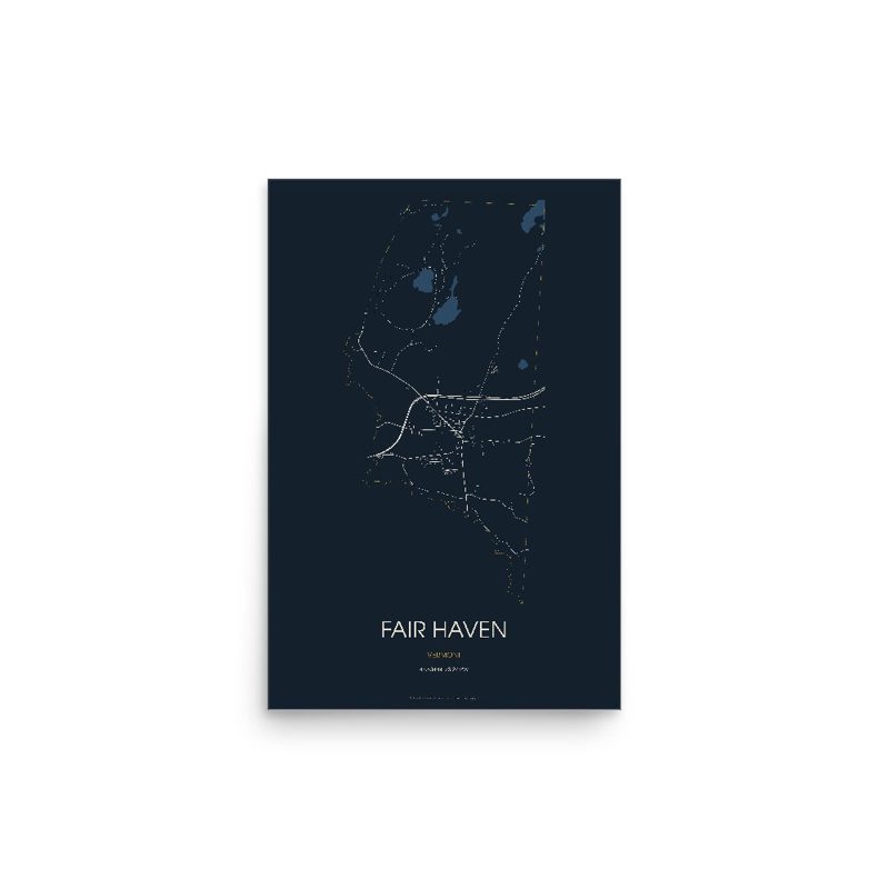 Fair Haven Street Map Poster · Midnight