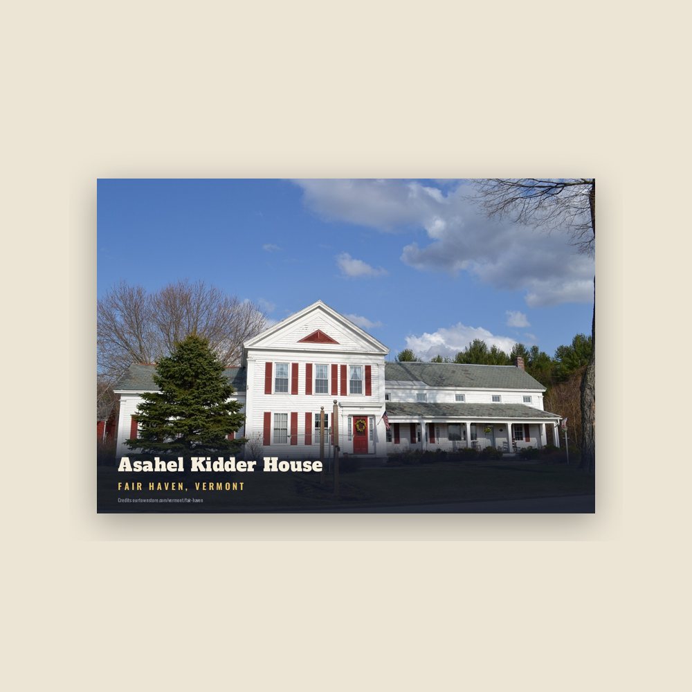 Fair Haven Asahel Kidder House Postcard