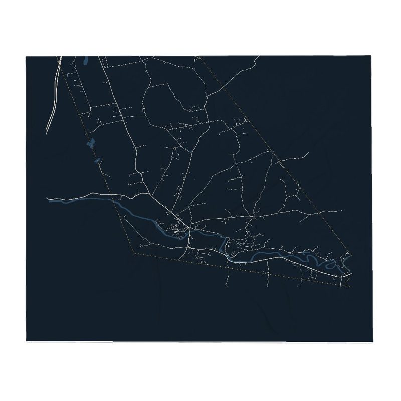 Fairfax Street Map Throw Blanket