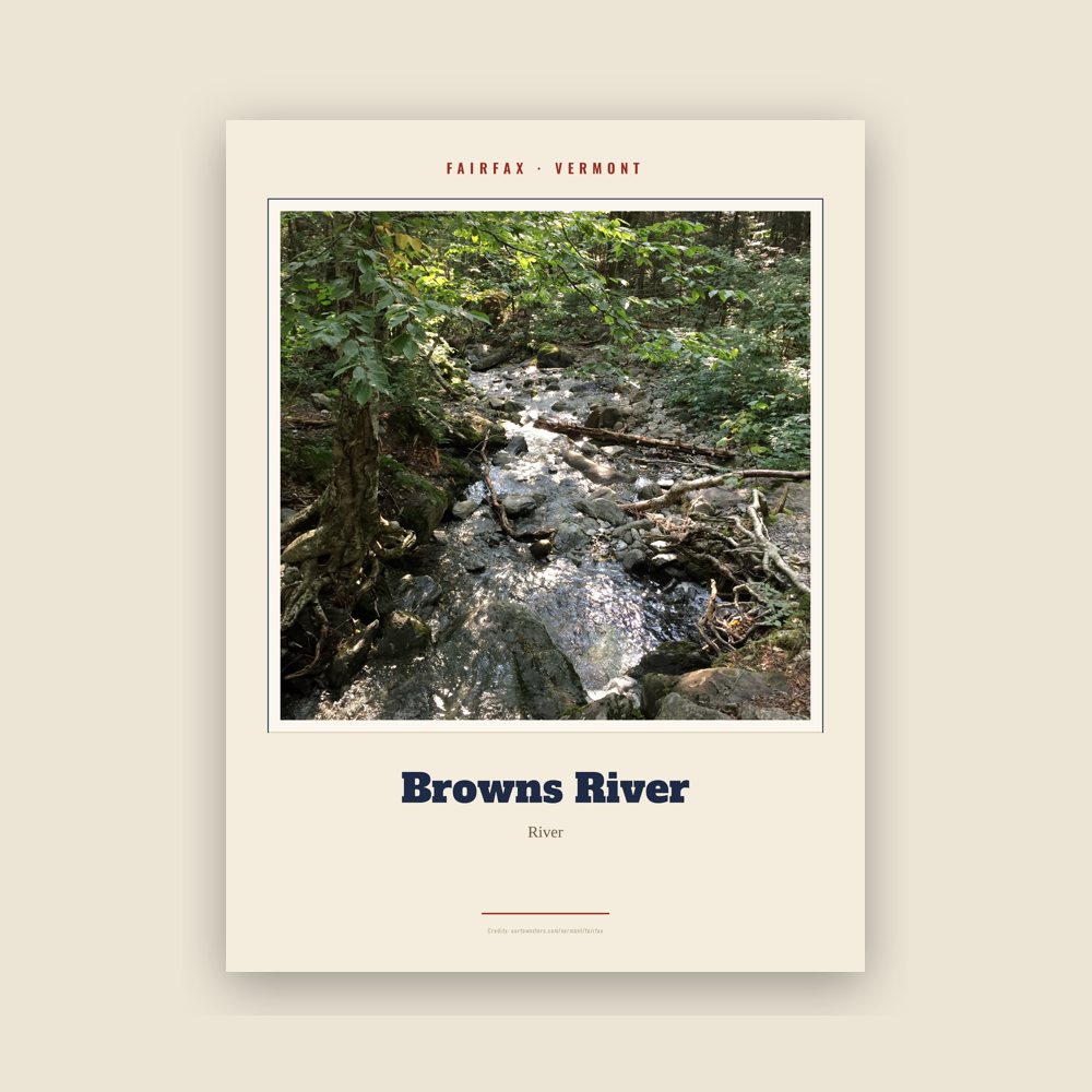 Fairfax Browns River Landmark Print