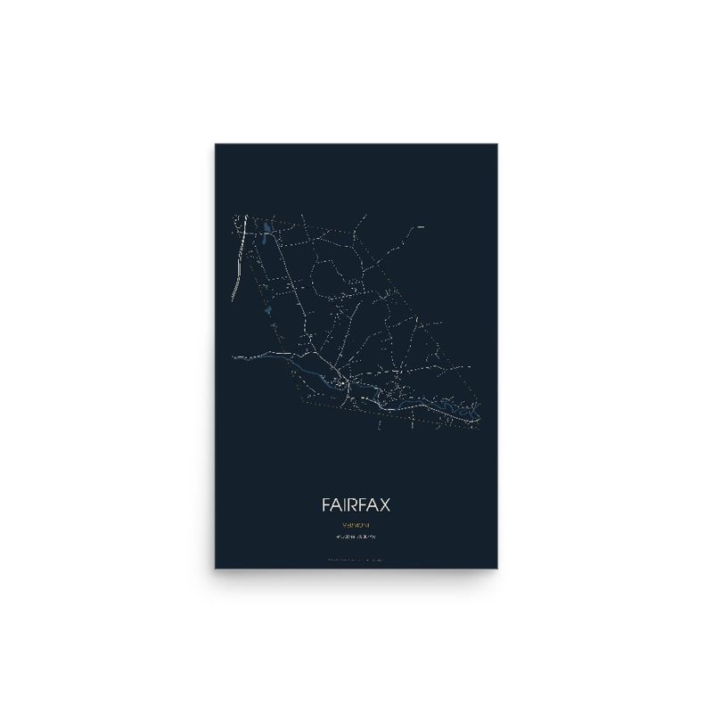 Fairfax Street Map Poster · Midnight