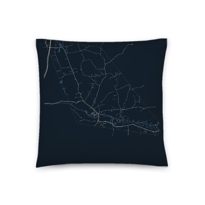 Fairfax Map Throw Pillow