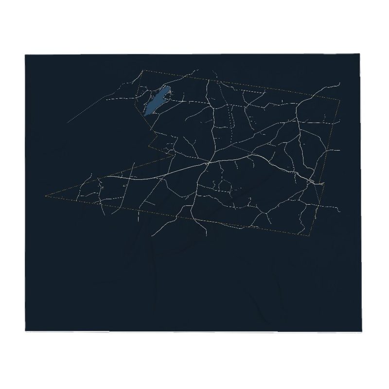 Fairfield Street Map Throw Blanket