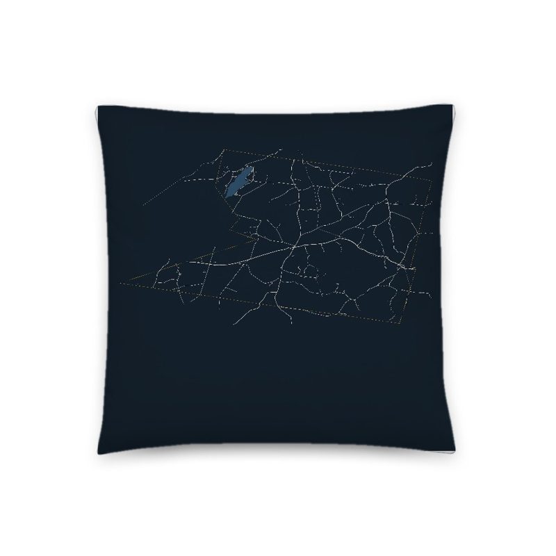Fairfield Map Throw Pillow