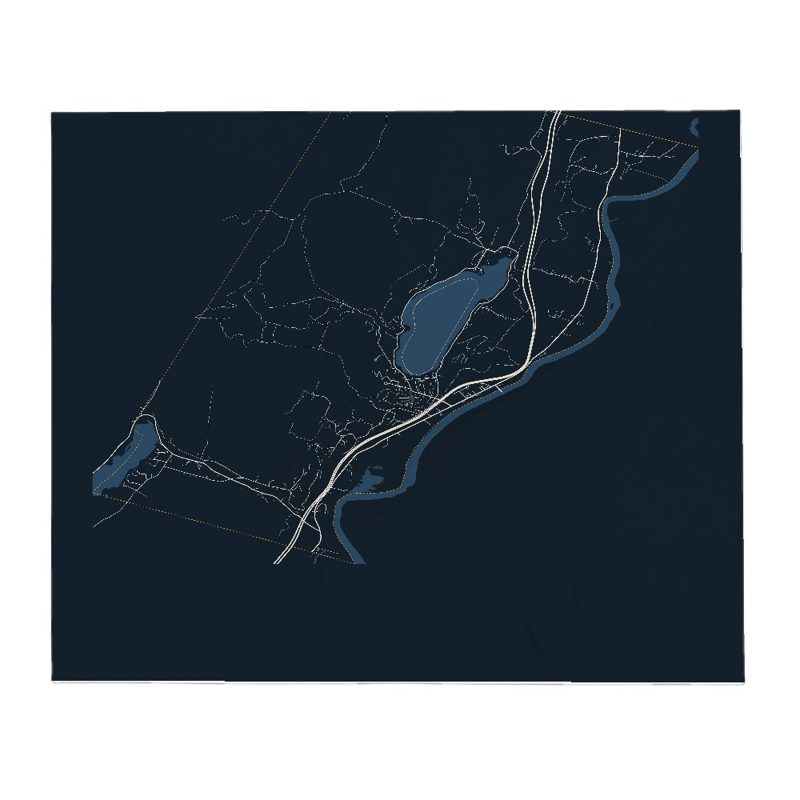 Fairlee Street Map Throw Blanket