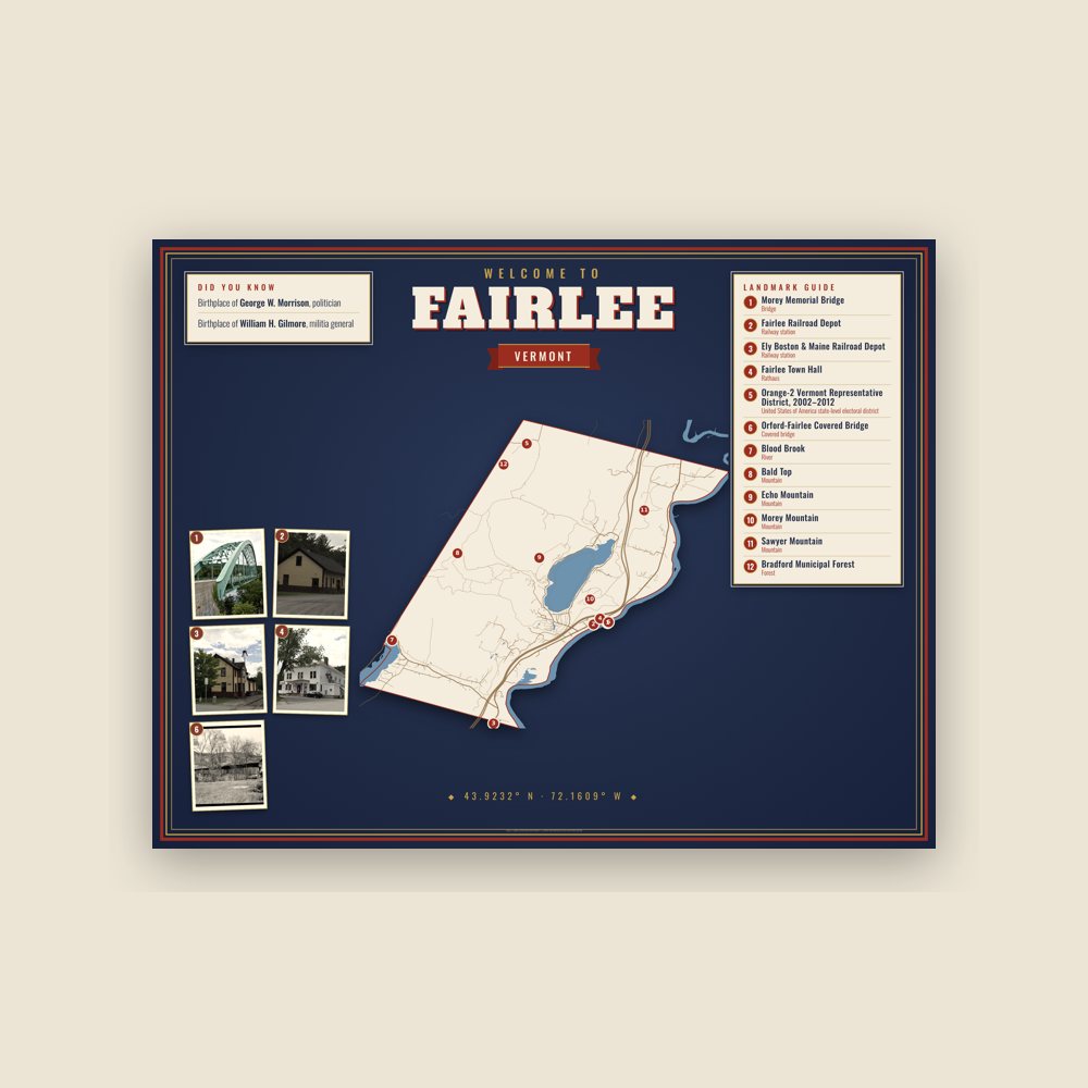 Fairlee Map Placemat