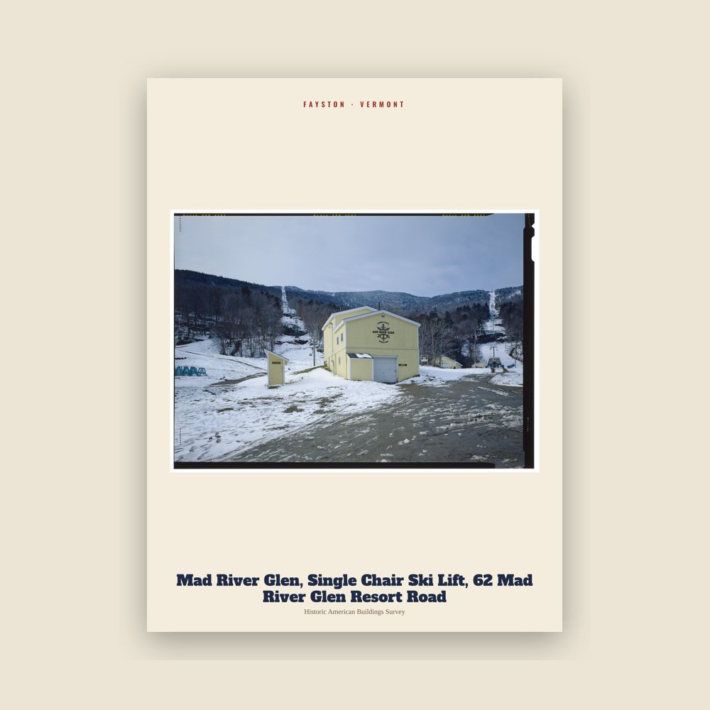 Fayston Mad River Glen, Single Chair Ski Lift, 62 Mad River Glen Resort Road Archive Print