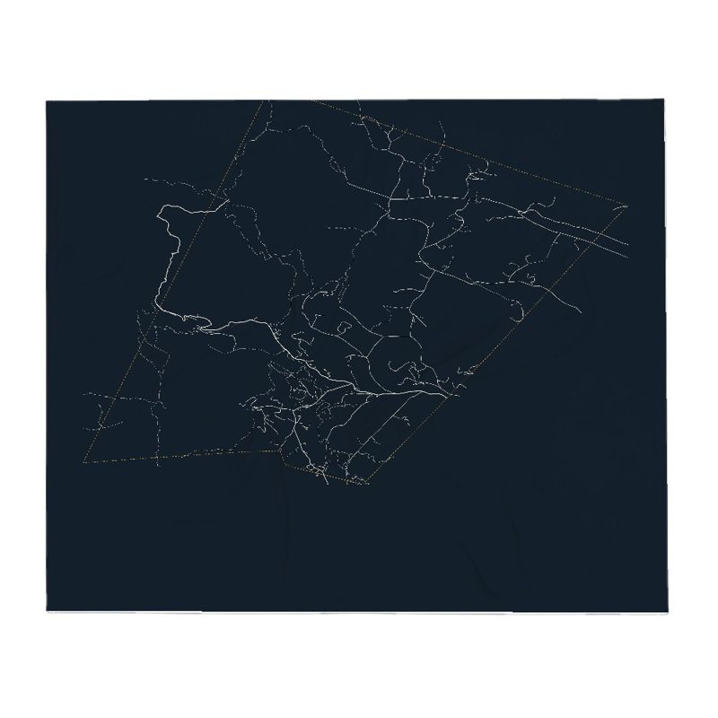 Fayston Street Map Throw Blanket
