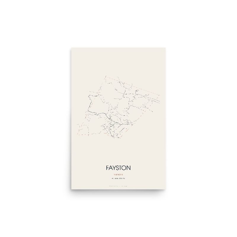 Fayston Street Map Poster · Linen