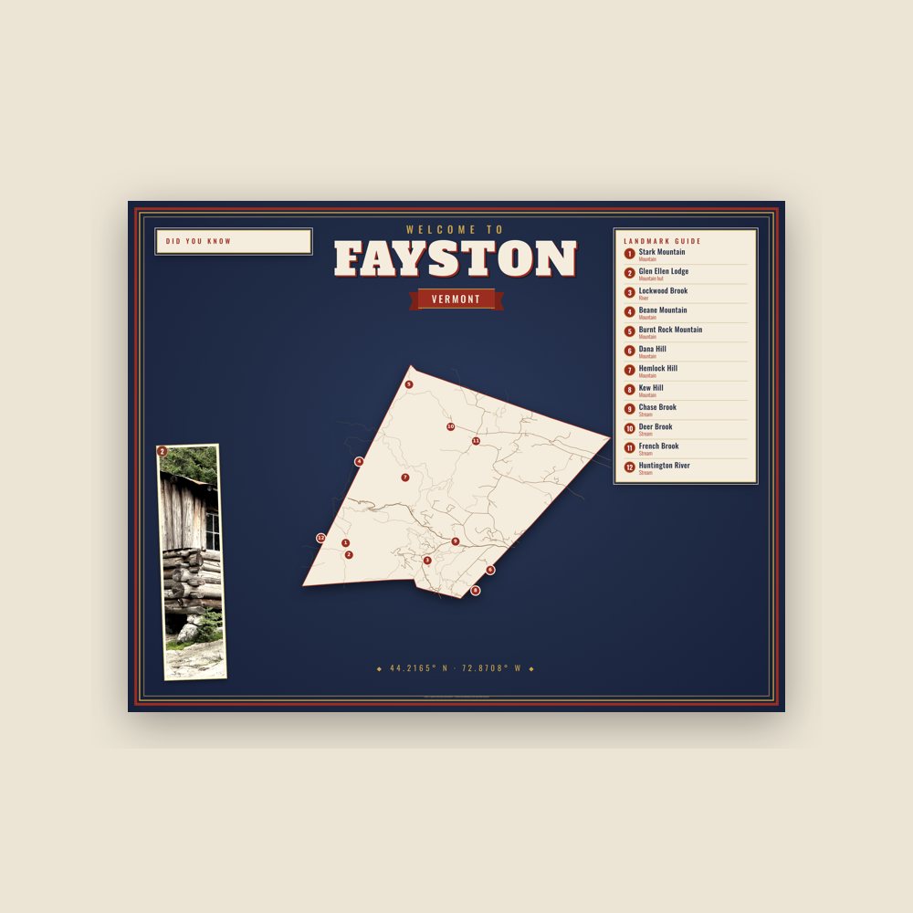 Fayston Map Placemat