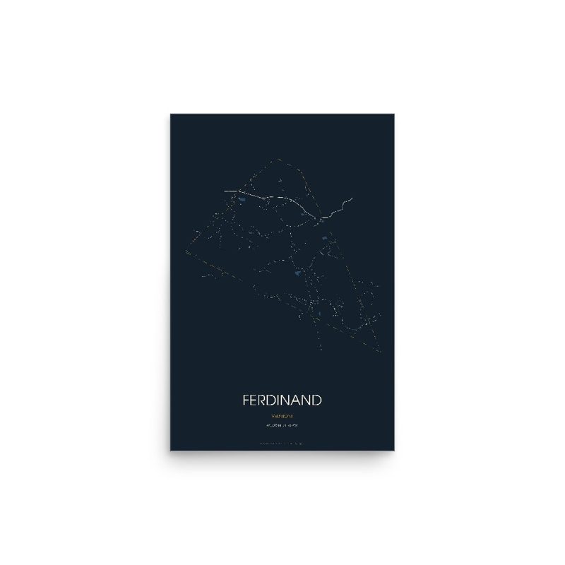 Ferdinand Street Map Poster · Midnight