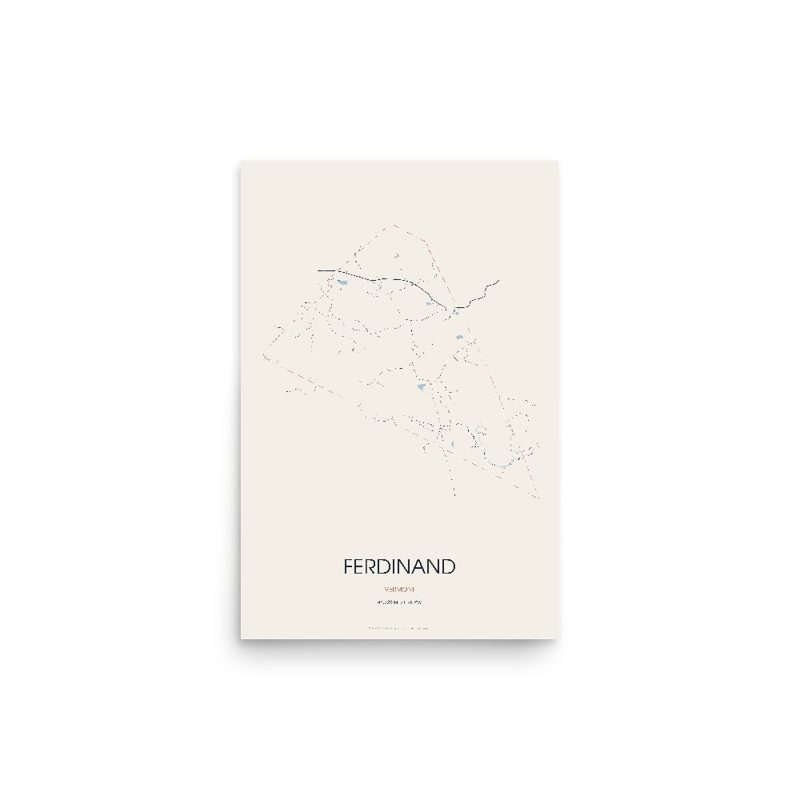 Ferdinand Street Map Poster · Linen