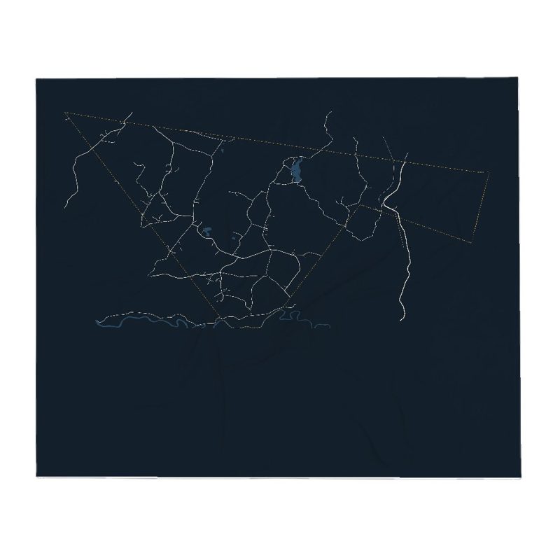 Fletcher Street Map Throw Blanket