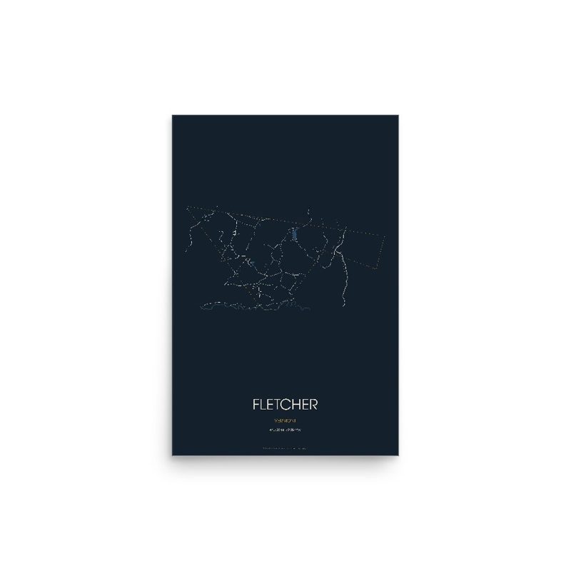 Fletcher Street Map Poster · Midnight