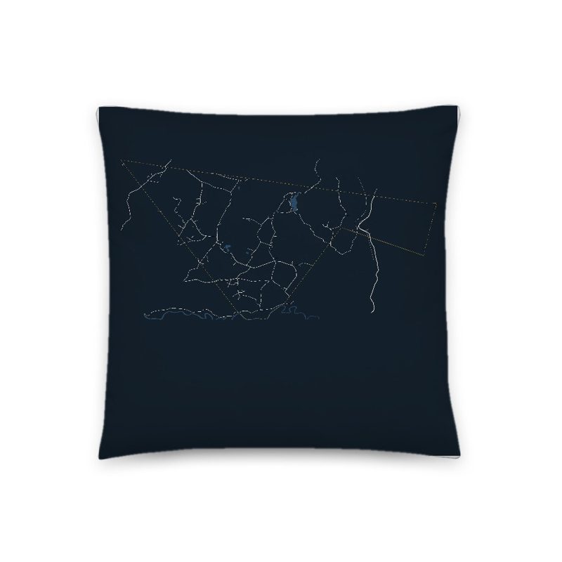 Fletcher Map Throw Pillow