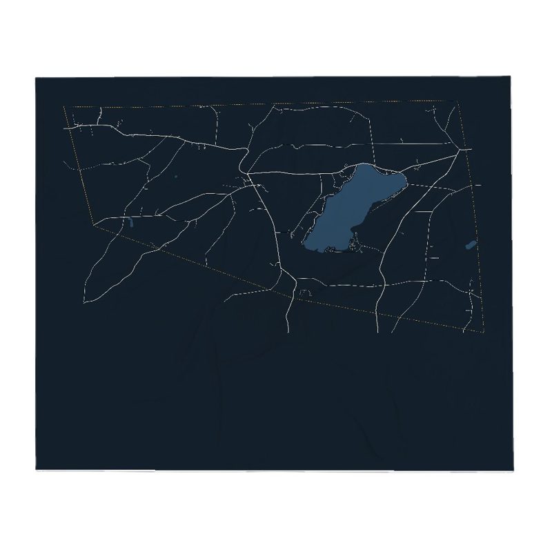 Franklin Street Map Throw Blanket