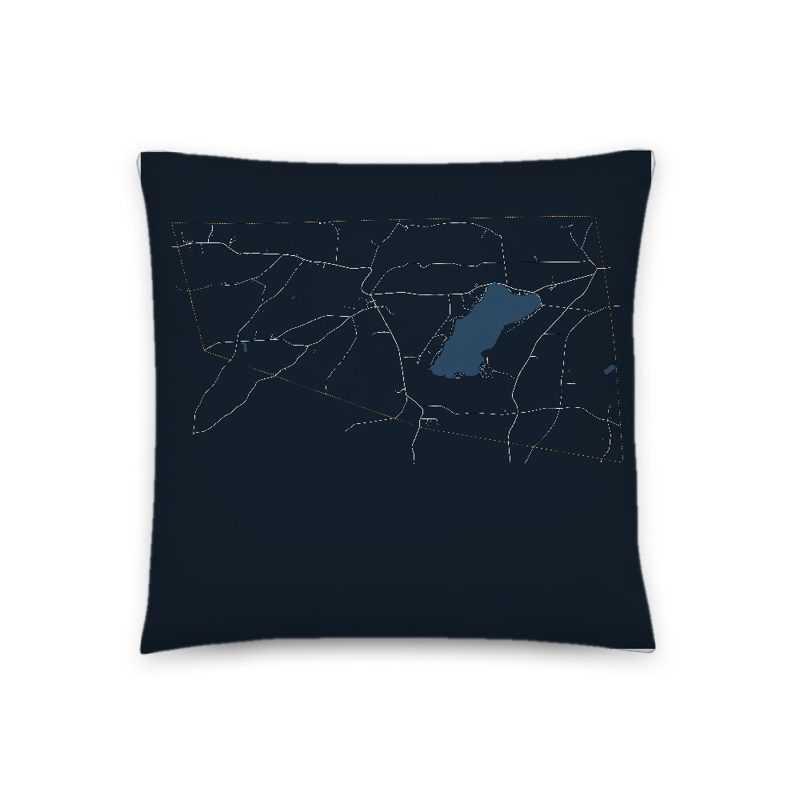 Franklin Map Throw Pillow