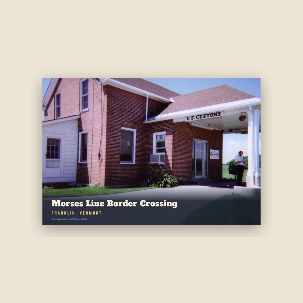 Franklin Morses Line Border Crossing Postcard
