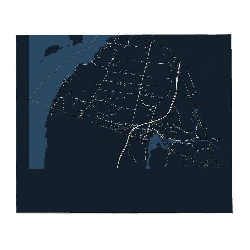 Georgia Street Map Throw Blanket