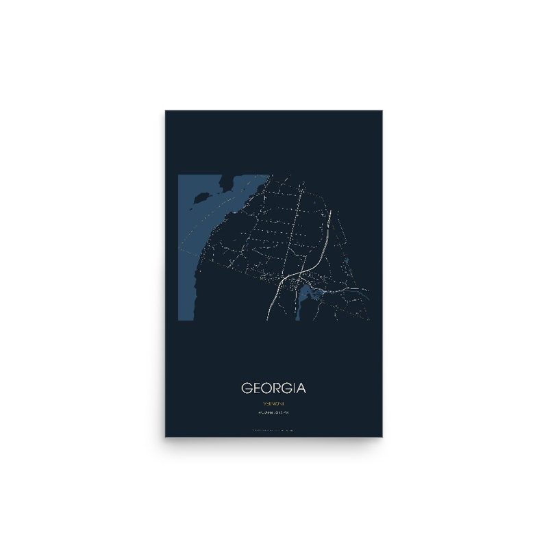 Georgia Street Map Poster · Midnight