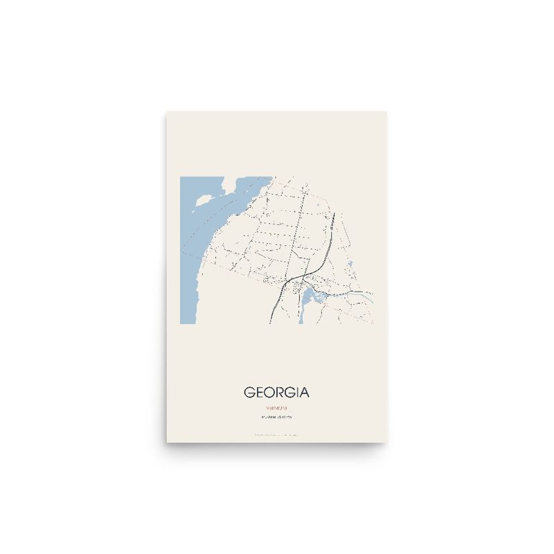 Georgia Street Map Poster · Linen